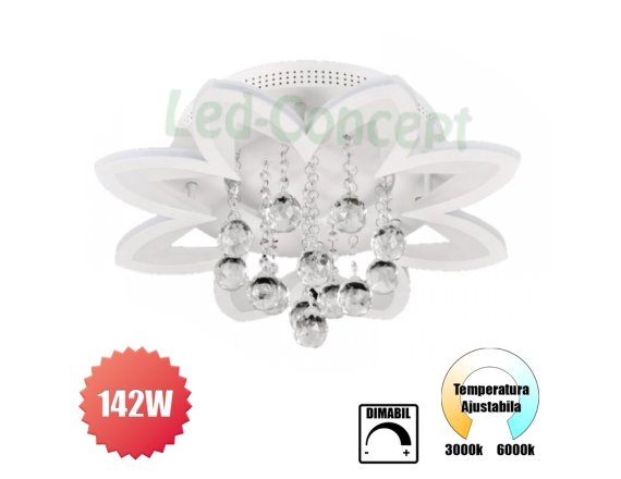 Lustra LED 142W Fashion Sun Crystal LD-142WSC3FT